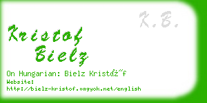 kristof bielz business card